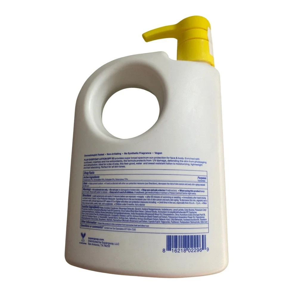 Supergoop! PLAY Everyday Lotion SPF 50 Sunscreen with Sunflower‎ Extract 18oz